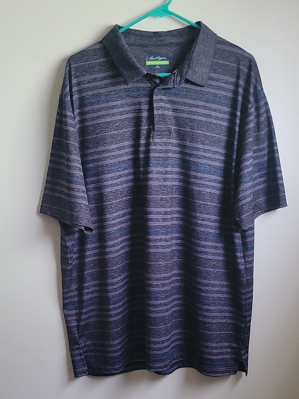 Hogan Men's Striped Polo - Charcoal & Blue